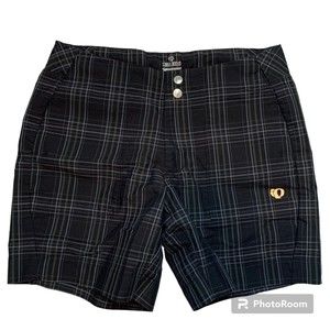 Pearl Izumi Plaid Women's Launch Cycling Shorts Black Sz Small Adjustable Waist